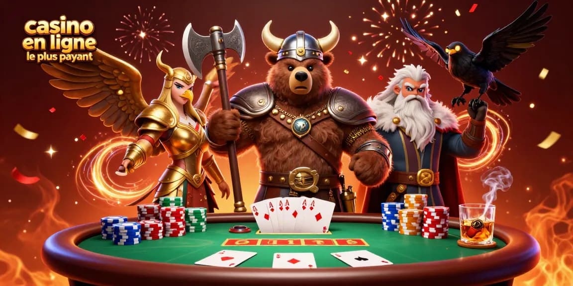 Experience thrilling gameplay at casino en ligne le plus payant with epic Viking and Valkyrie characters.