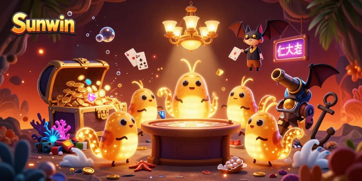 Illuminate your wins at Sunwin with vibrant gaming fun and rich treasures in an energetic casino scene.