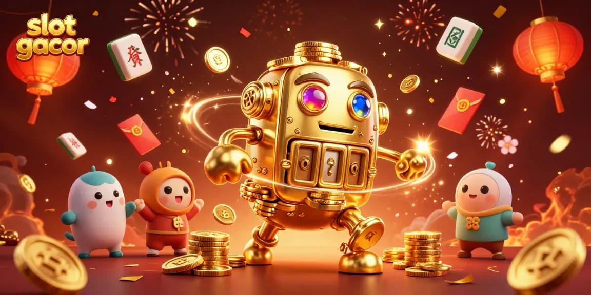 Engage with slot gacor action as a golden golem reflects excitement in the casino.