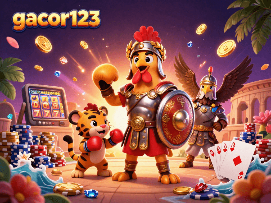 Engage in thrilling gameplay at gacor123 with an electrifying scene of slot excitement and rich rewards.