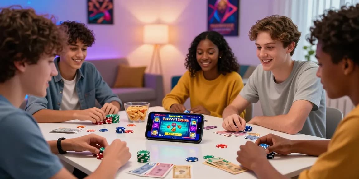 Intense gaming session with friends playing Teen Patti Vegas, showcasing vibrant game interface and cash rewards at https://teenpattivegasgame.com.pk/.
