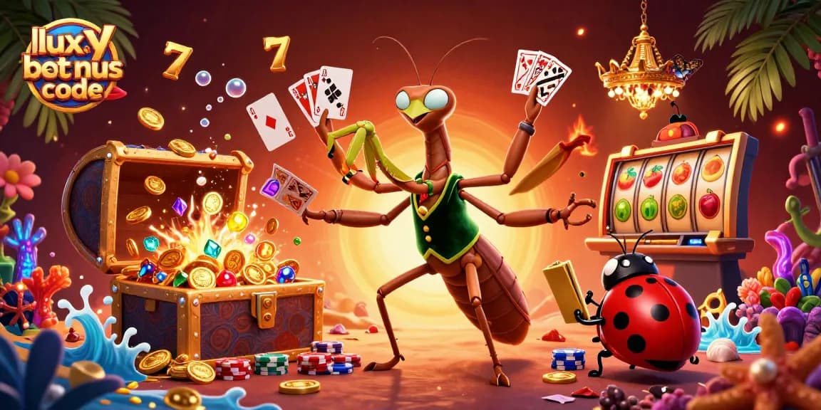 Experience exciting gameplay with luxy bet bonus code in a vibrant casino-themed 3D illustration.