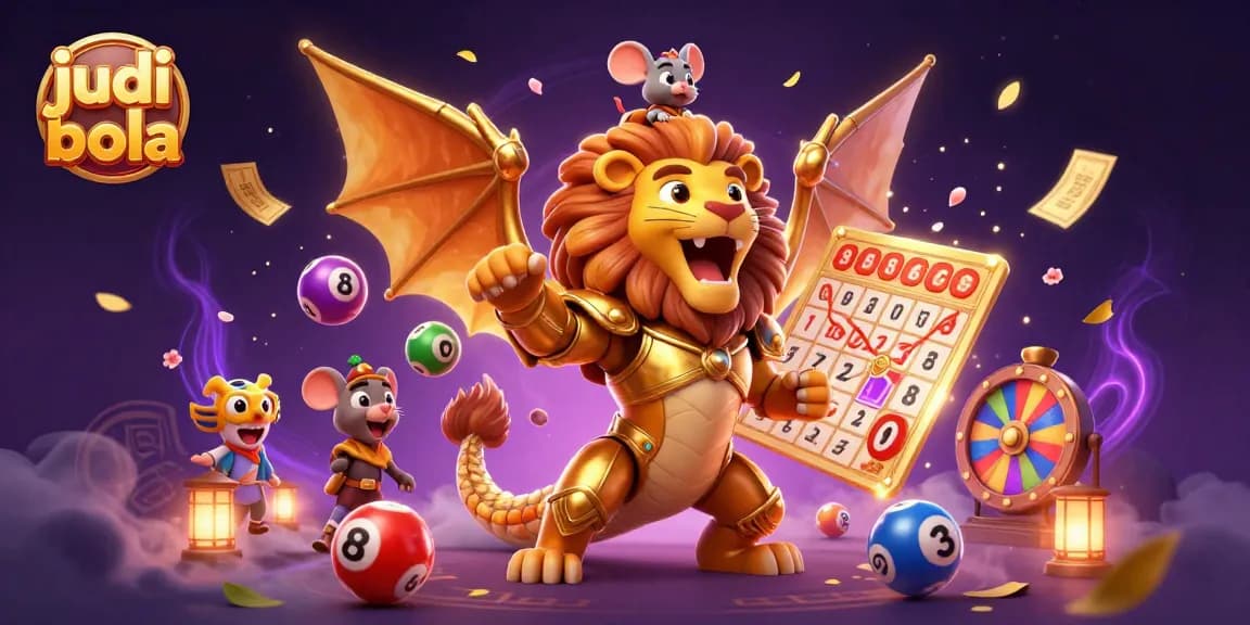 Experience judi bola action with a vibrant scene of gambling excitement featuring colorful elements and a dynamic chimera.