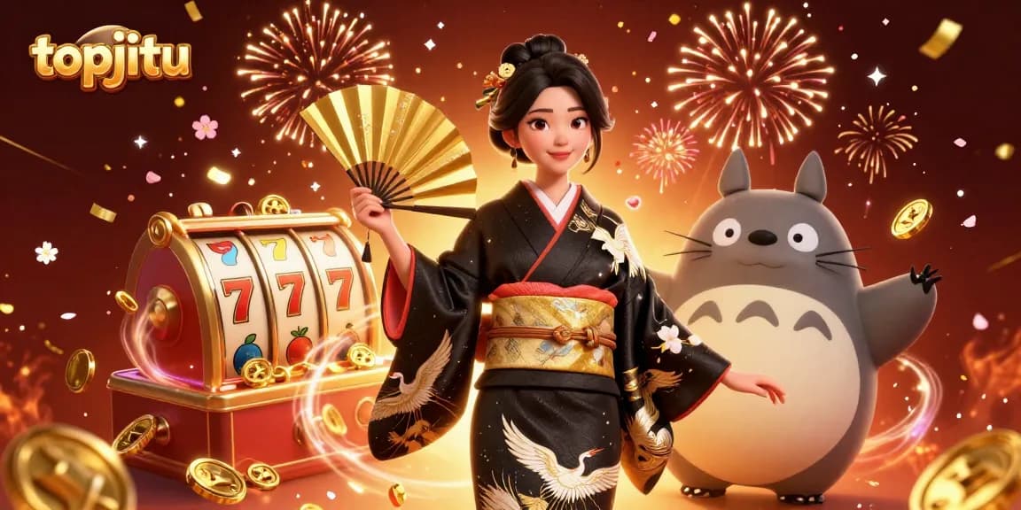 topjitu - Engage in vibrant casino excitement with 3D characters and festive gaming elements.