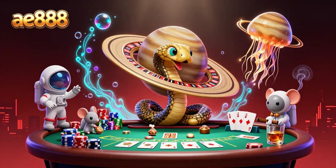 Experience excitement at ae888 with a vibrant scene of astronaut mice betting on a cosmic roulette wheel, capturing the thrill of online gaming.