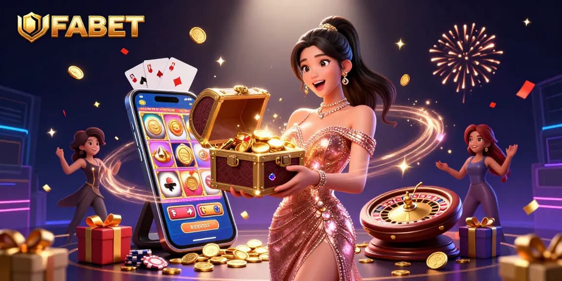Experience thrilling gaming moments at UFABET with a stunning treasure chest overflowing with riches.