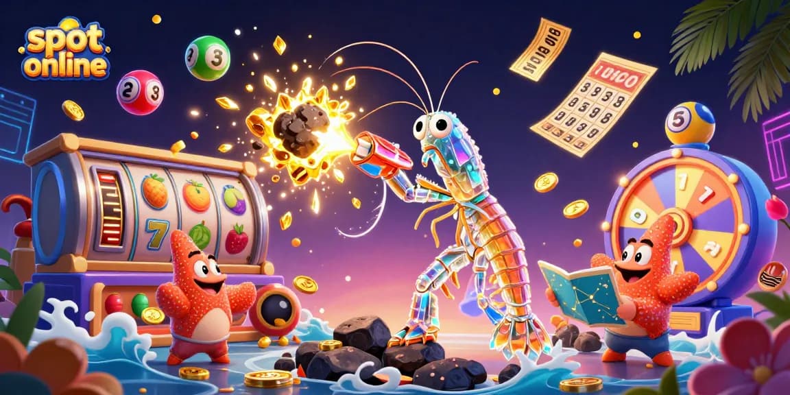 Menggali keseruan slot online saat si makhluk samurai mantis menyerang asteroid yang meledak dengan permata.