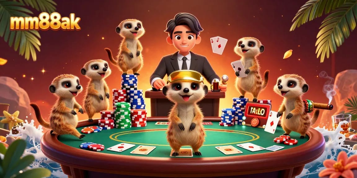 Experience thrilling games at mm88ak with meerkat dealers and a vibrant casino scene.