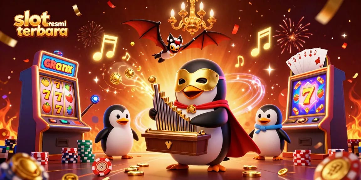 Permainan slot resmi terbaru dengan penguin opera dan efek koin emas yang spektakuler.