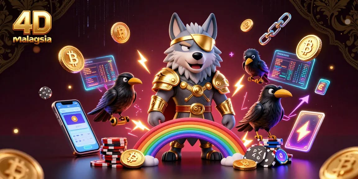 Experience exciting 4D online Malaysia gameplay with a mythical scene full of interactive elements and vibrant energy.