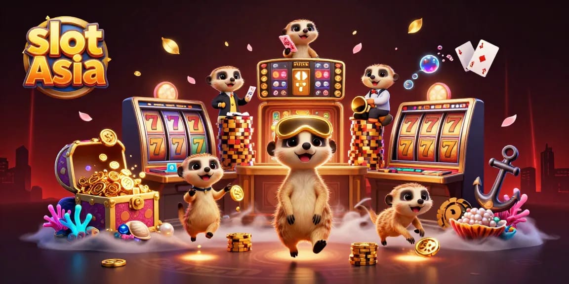 Menangkan slot asia dengan berbagai permainan di kasino berwarna-warni yang dikelola koloni meerkat.