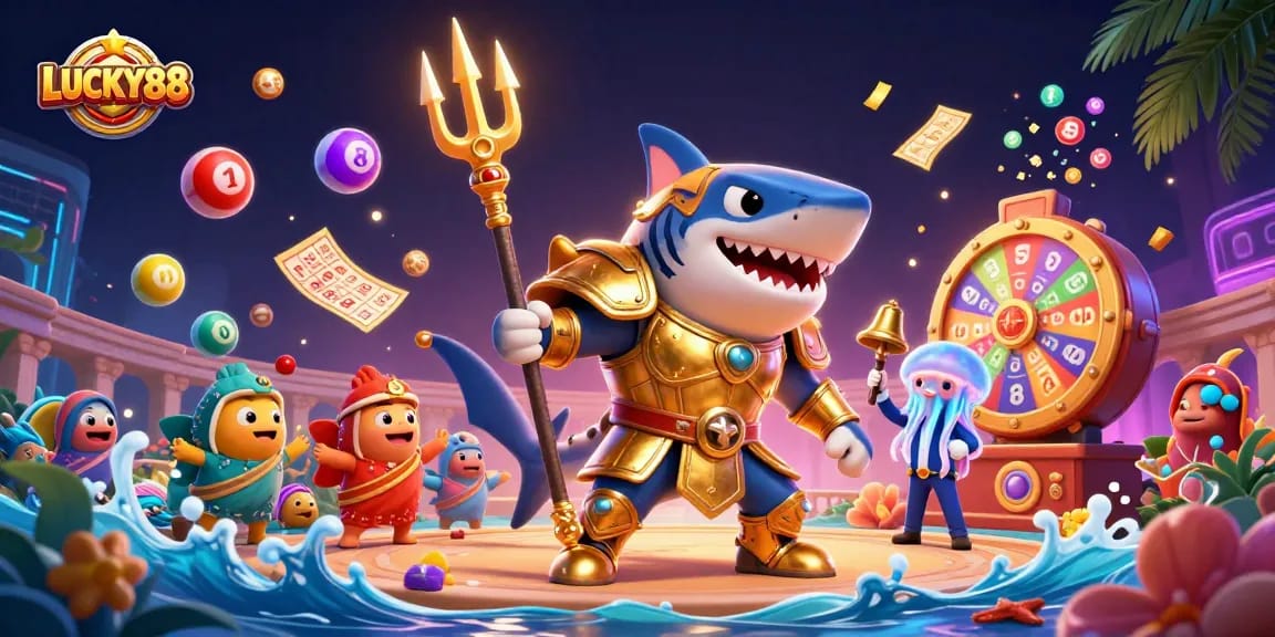 LUCKY88 offers a thrilling underwater betting experience with vibrant lottery elements.