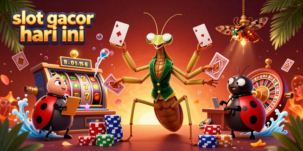 Slot gacor hari ini menarik pemain dengan simbol keberuntungan dan suasana kasino yang meriah.