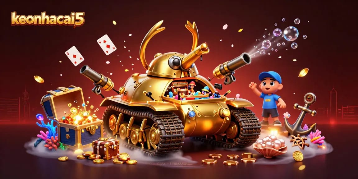 Experience the thrilling action of keonhacai5 with a dynamic casino inside a golden beetle tank.