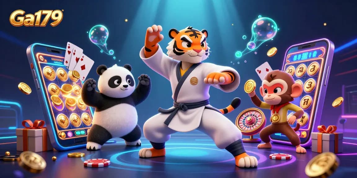 Engage in exhilarating action at Ga179 with animated characters in a vibrant gaming scene.