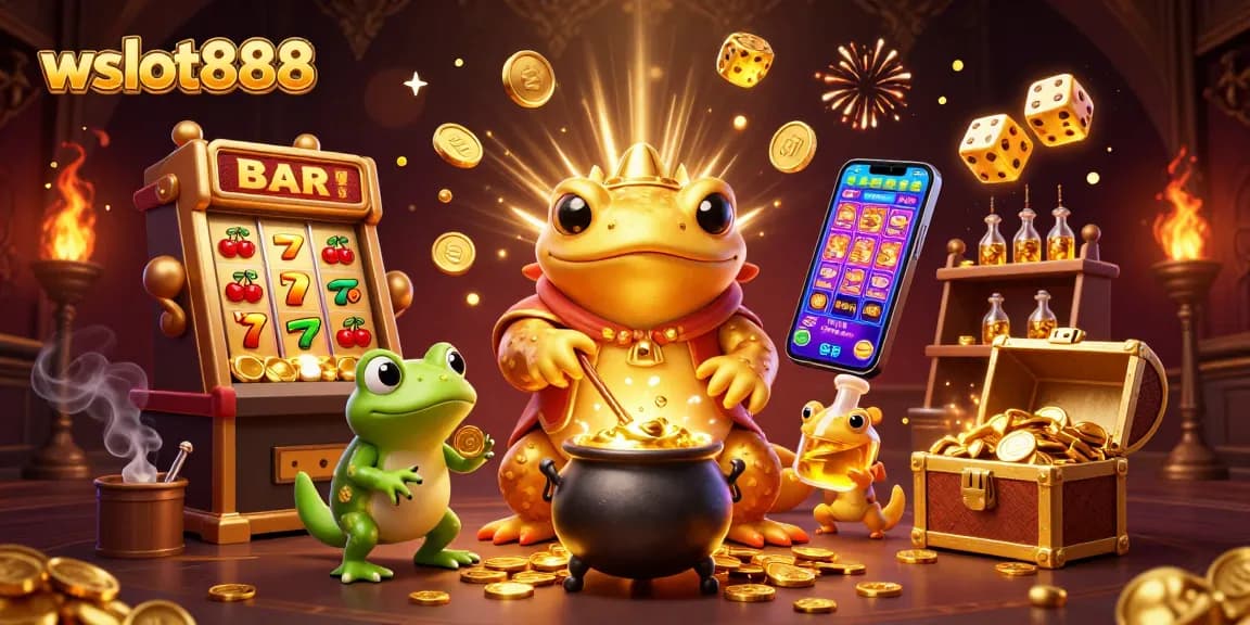 wslot888 menghadirkan ilustrasi slot online penuh warna dan detail fantastis dalam suasana kasino