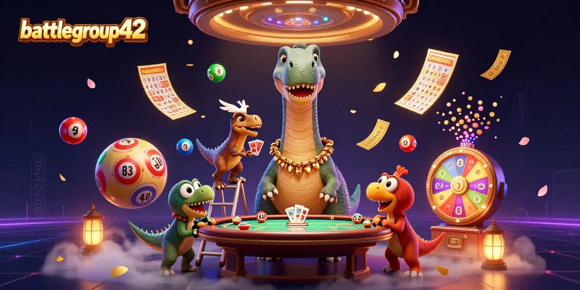 Engage in thrilling gameplay at battlegroup42 with vibrant 3D characters and dynamic casino elements.