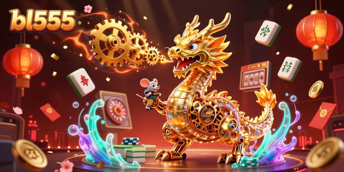 Experience thrilling jackpots and gaming excitement with bl555's dazzling 3D casino illustration.