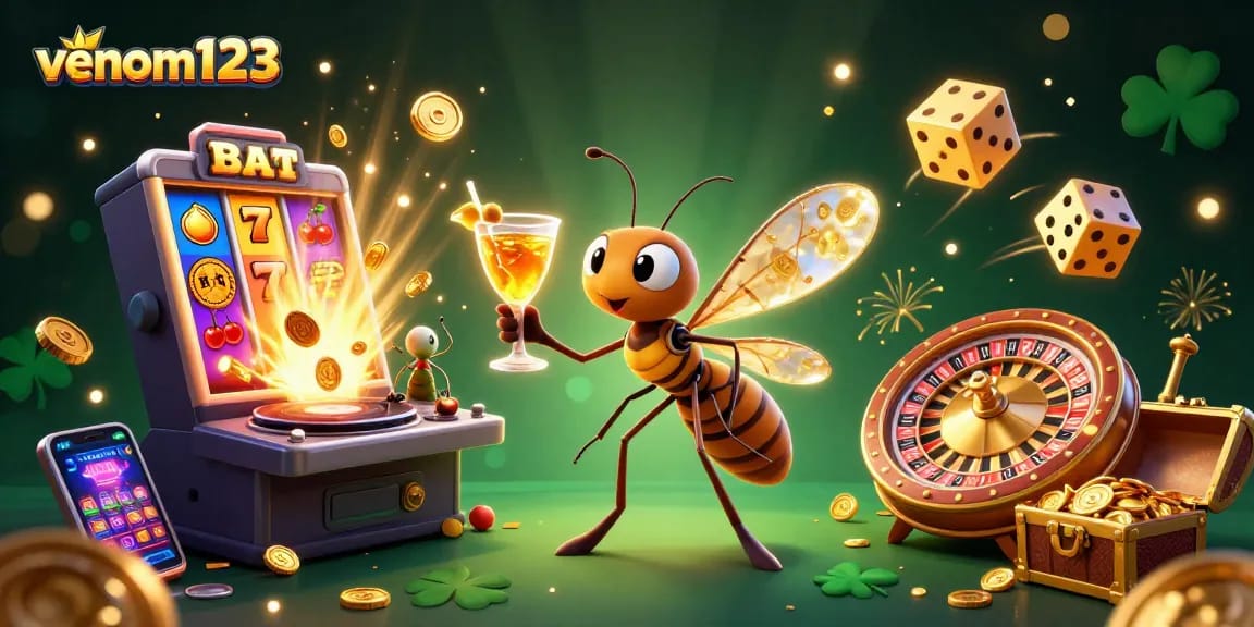 Gali jackpot menarik di Venom123 dengan karakter unik dalam ilustrasi 3D yang memukau.