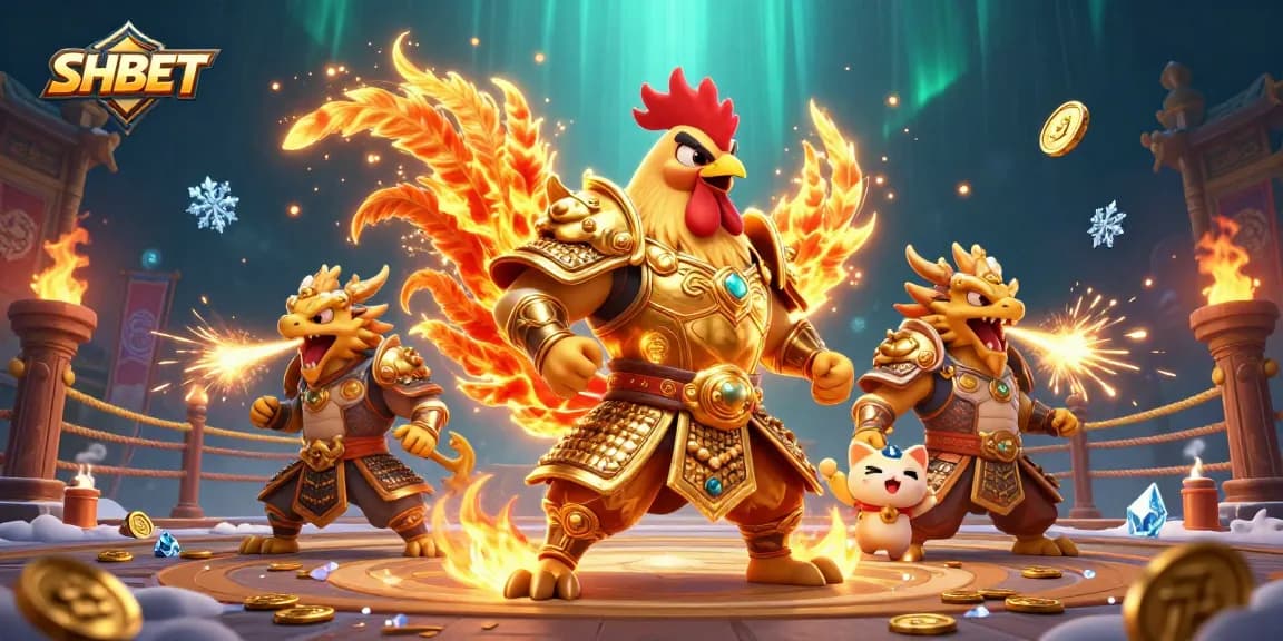 Engage in thrilling gameplay with SHBET's colorful 3D warrior characters in a dynamic betting arena.