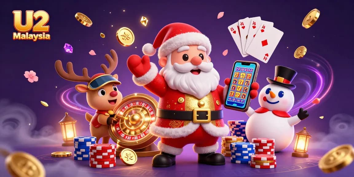 Experience thrilling gameplay at U2 Malaysia, featuring jackpot slots, poker chips, and casino action.