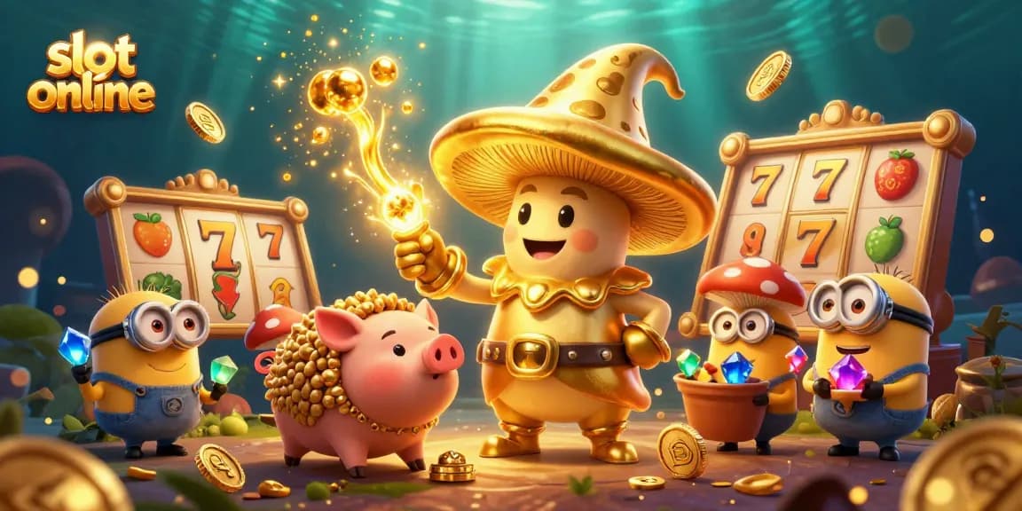 Mainkan slot online dengan variasi simbol buah dan angka keberuntungan dalam ilustrasi 3D yang memukau.