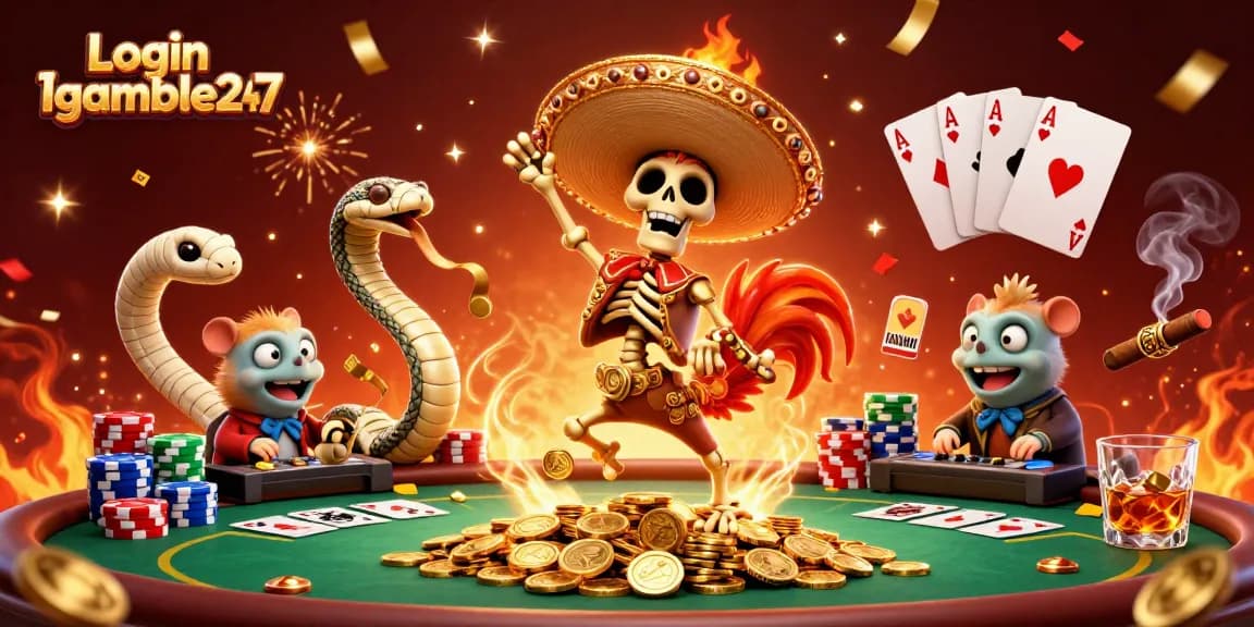 Experience the thrill of Login Igamble247 with vibrant casino characters celebrating big wins!