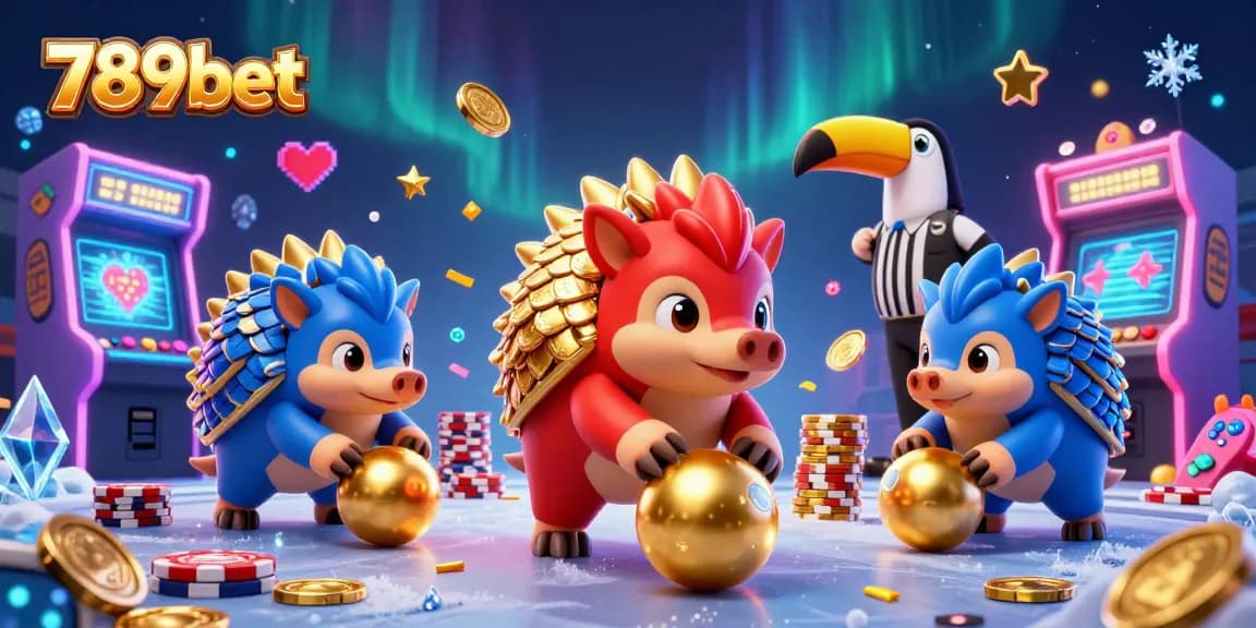 Experience thrilling gameplay at 789bet with rival pangolins competing in an exciting casino showdown.