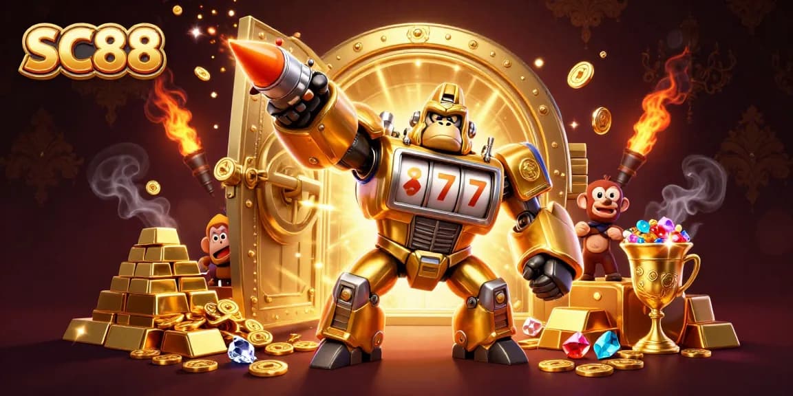 Engage with SC88's vibrant gaming universe filled with golden treasures and dynamic 3D characters.
