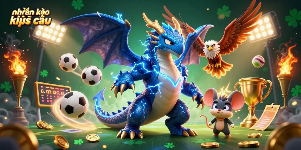 Enhance your strategies with nhận định kèo nhà cái illustrated in this vibrant, dynamic sports betting scene.