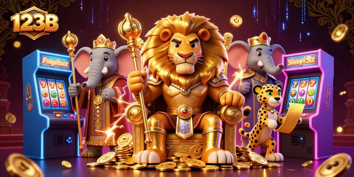 Experience exhilarating fun with the 123B lion king in this vibrant casino scene.