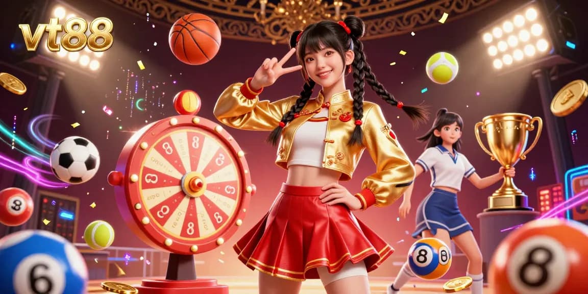 Experience the excitement at vt88 with vibrant casino elements and a joyful atmosphere for players.