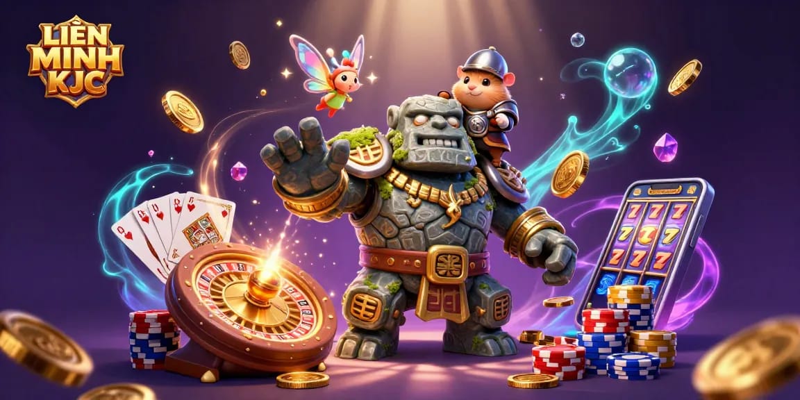 Experience the thrill of LIÊN MINH KJC with vibrant, action-packed casino adventure components.