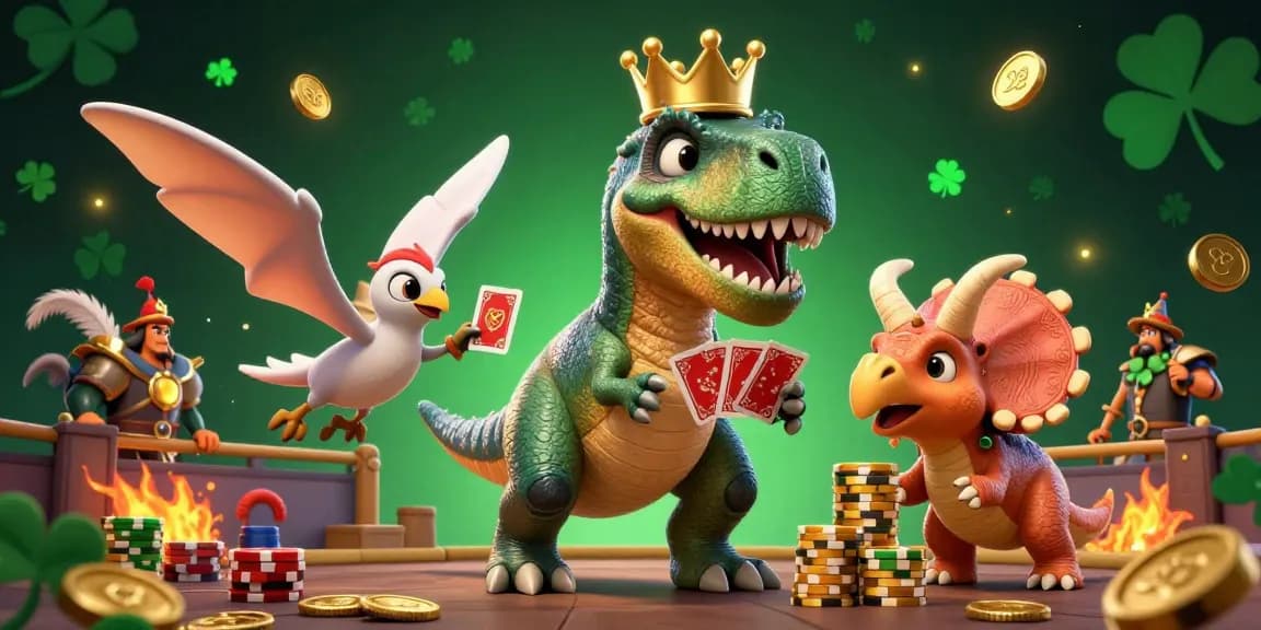 Experience thrilling sabung ayam online action with cartoon characters at a vibrant arena.