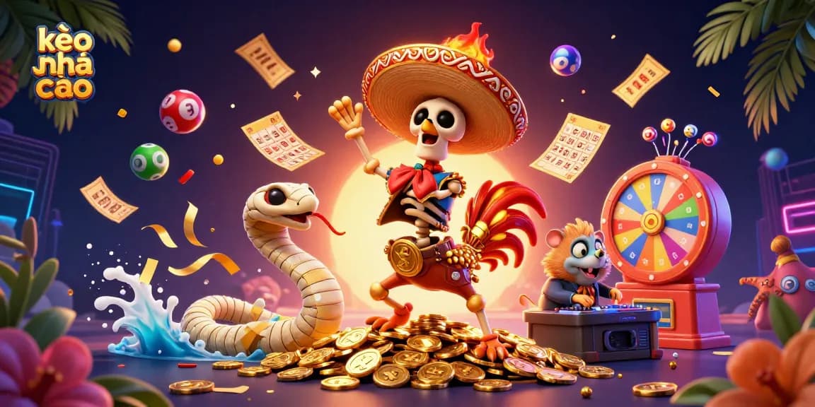 Engage with kèo nhà cái illustrations featuring vibrant characters and dynamic gambling elements.
