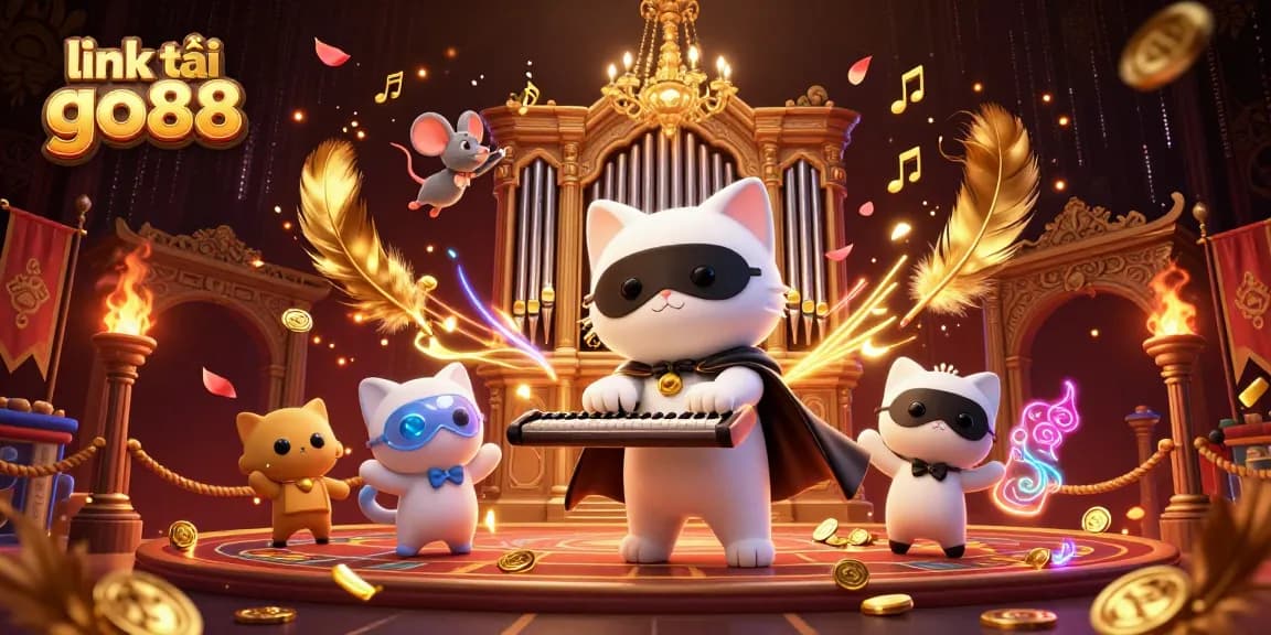 Engage with link tải go88 to experience exciting casino adventures featuring animated characters in a vibrant setting.
