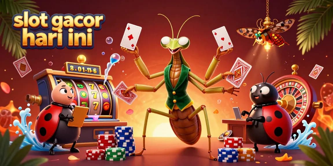 Slot gacor hari ini menarik pemain dengan simbol keberuntungan dan suasana kasino yang meriah.