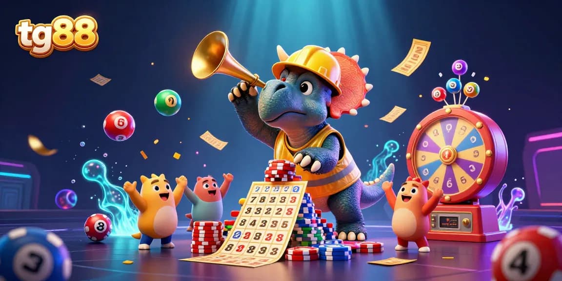 Experience tg88 with lively carnival excitement featuring cheerful characters and dynamic gambling elements.