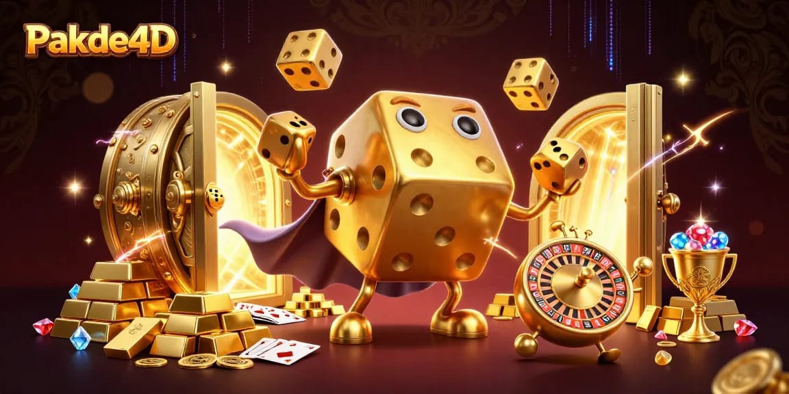 Experience winning strategies with Pakde4D in this vibrant 3D casino scene.