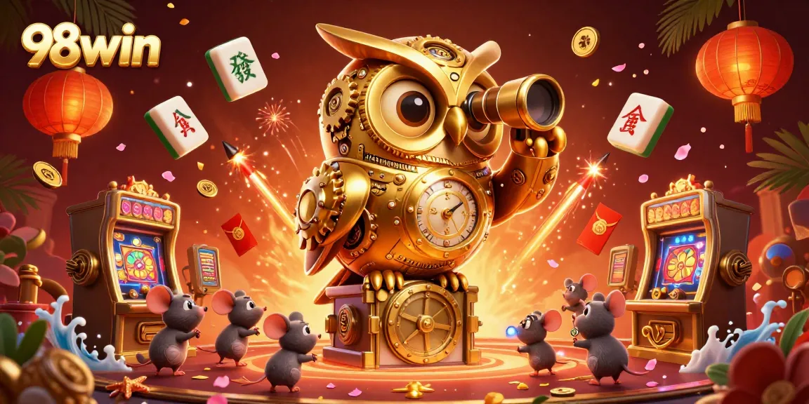 Win big at 98win with exciting games and dynamic casino action illustrated in a vibrant scene.