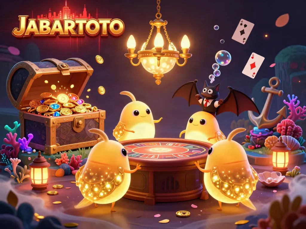 JABARTOTO menghidupkan suasana kasino dengan glowworm bercahaya dan dealer kelelawar, siap mengeja keberuntungan.