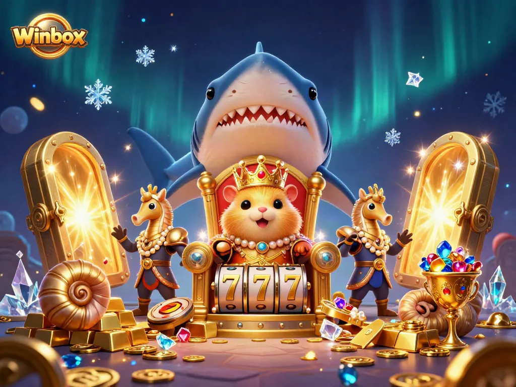 Engage with Winbox's vibrant gaming adventure featuring the hamster king in a treasure-filled kingdom.