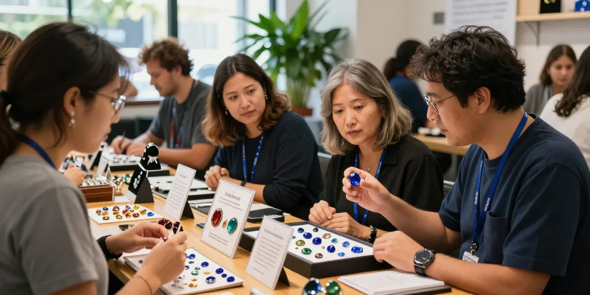 Gem enthusiasts explore quality gemstones at My Gem Spot marketplace, showcasing curated selections for informed buyers.