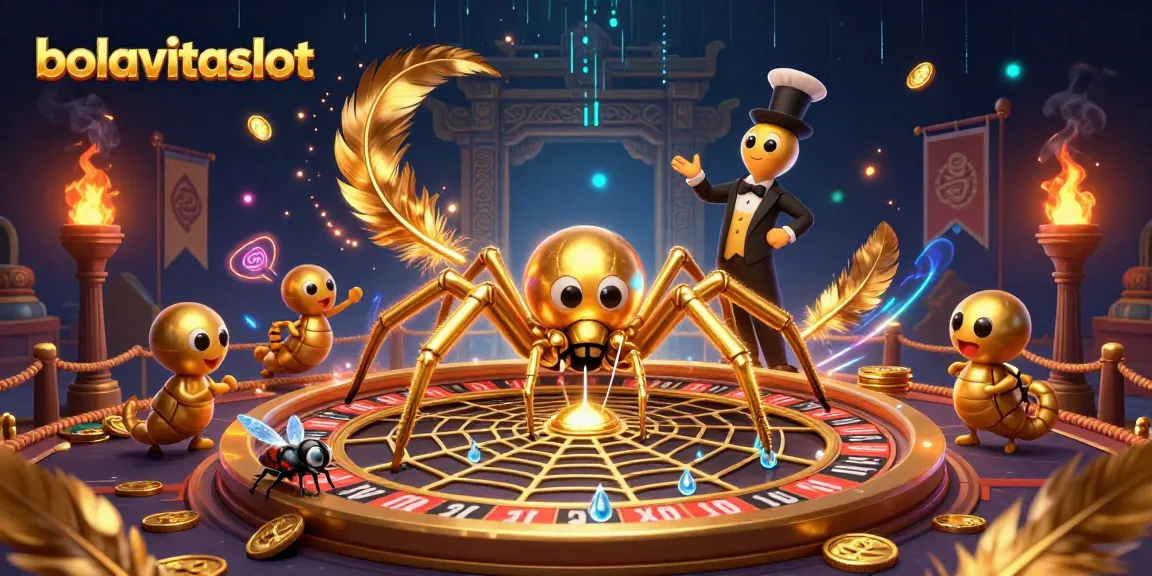 Experience the thrill of bolavitaslot with a golden web roulette scene full of vibrant colors.