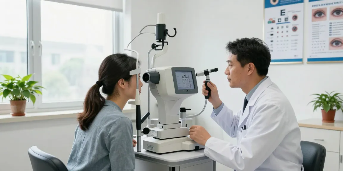 ตรวจสายตา at SNU Eye Clinic, patient receiving comprehensive eye examination from skilled ophthalmologist in a modern, welcoming environment.