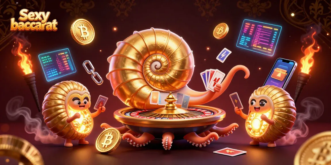 Experience the excitement of Sexy baccarat with a captivating 3D illustration featuring vibrant casino elements.