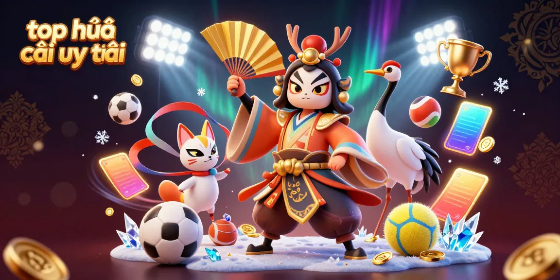 Engage with top nhà cái uy tín options in this vibrant 3D casino scene showcasing diverse sports betting elements.