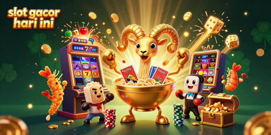 Ilustrasi kartun 3D menarik menampilkan momen permainan slot gacor hari ini yang penuh energi dan kegembiraan.