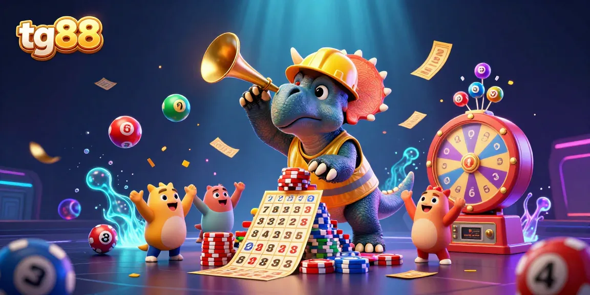 Experience tg88 with lively carnival excitement featuring cheerful characters and dynamic gambling elements.