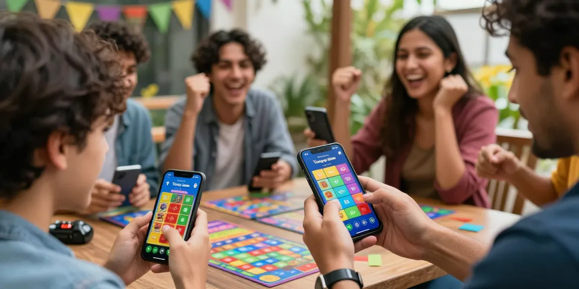 Tiranga Game players excitedly engaging with mobile gaming, showcasing colour prediction games.